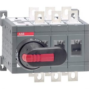 Bộ chuyển đổi nguồn ABB bằng tay 3P 200A, IP65, tay vặn màu đen (OT200E03CP) 1SCA022771R7520