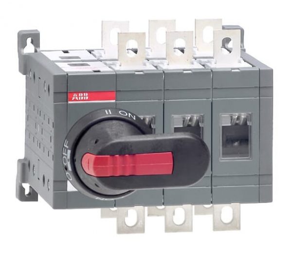 Bộ chuyển đổi nguồn ABB bằng tay 3P 315A, IP65, tay vặn màu đen (OT315E03CP) 1SCA022772R6780